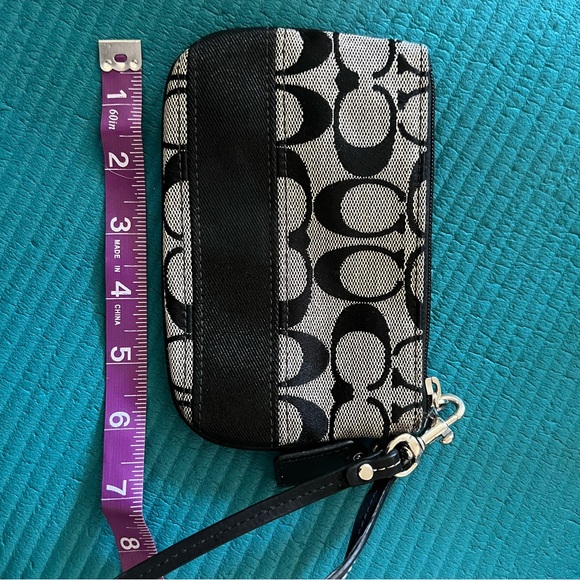 Coach Black and Gray Monogram Wristlet - Picture 2 of 3